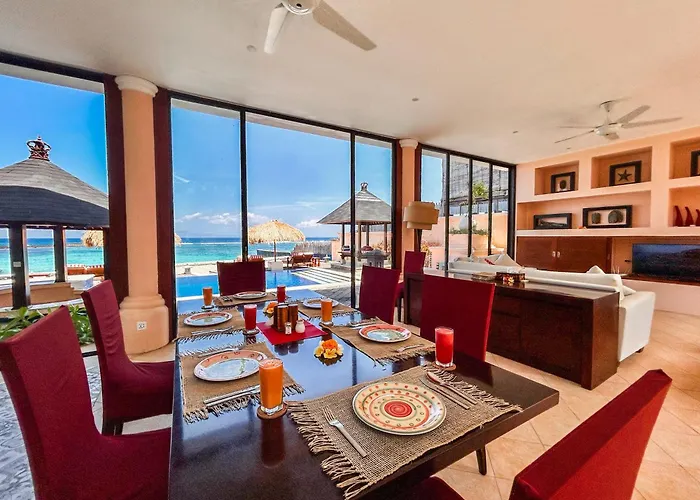 Talia Vashti - Oceanfront With Private Sea Access, Pool & Cook Villa